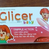 Viên đặt nhuận tràng Glicer ( glucerol ..1375 mg) baby hộp 2 vỉ*5 viên( TDN)