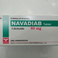 Navadiab 80mg (Glyclazid) H *6 vỉ * 10 viên - Italy