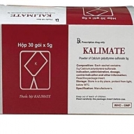 Kalimate ( thuốc bột calcium polystyrene sulfonate 5 g ) hộp 30 gói*5 g