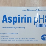Aspirin PH8 dược Quãng Bình Hộp 100 viên