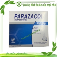 Parazacol (paracetamol *500 mg) hộp*4 vỉ*4 viên