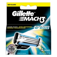 Lưỡi Dao Cạo Gillette Mach 3 Basic (Hộp 4 Lưỡi)