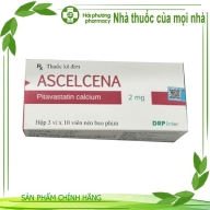 ASCELCENA (Pitavastatin calcium 2 mg ) hộp*3 vỉ*10 viên