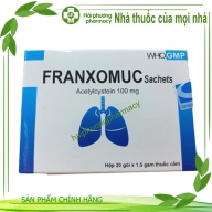 Franxomuc (Acetylcystein 100mg) hộp 20 gói*1.5g