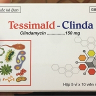 TESSIMALD- CLINDA (clindamycin 150 mg ) hộp*5 vỉ*10 viên