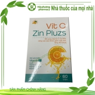Vit C Zin Pluzs ( kẽm gluconat, vitamin c... ) hộp*60 kiên