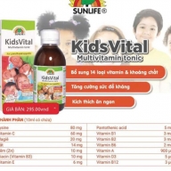 Kids Vital Multivitamin tonic Sunlife bổ sung vitamin lọ*200 ml