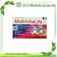 Multivita Life (bổ sung Lutein và khoáng chất tăng đề kháng, nâng cao sức khỏe) hộp * 30 viên
