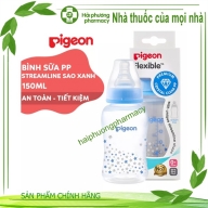 Bình sữa PP Streamline 150ml (Mầu Xanh, Mầu Hồng) Pigeon BS22071
