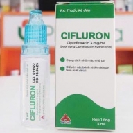 Dung dịch nhỏ mắt , nhỏ tai Cifluron (ciprofloxacin 3 mg /ml ) hộp*1 lọ*5 ml