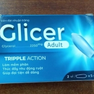 Viên đậu nhuận tràng Glicer Adult người lớn ( glycerol ...2250 mg ) hộp*2 vỉ*5 viên