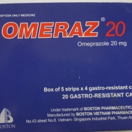 Omeraz 20 mg (omeprazol) h* 5vỉ* 4viên