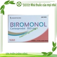Biromonol (Carisoprodol 350 mg) hộp 5 vỉ*10 viên
