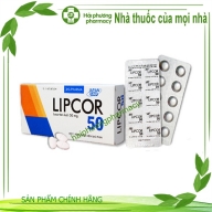 Lipcor 50 ( losartan kali 50 mg) hộp*3 vỉ*10 viên