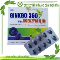 Ginkgo 360 Coenzym Q10 Hộp 10 Vỉ x10 Viên