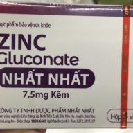 Zinc Gluconate Nhất nhất h*3 vỉ*20 viên