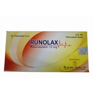 Runolax(rosuvastatin 10mg) Hộp 30 viên