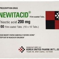 Newitacid 200mg (thioctic acid 200mg) (10 vỉ x 10 viên)- Korea United Pharm