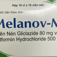 Melanov-M (Metformin 500mg + Gliclazid 80mg ) Hộp 10 vỉ * 10 viên