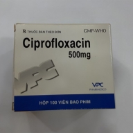 Ciprofloxacin 500mg Cửu Long Hộp 100 viên