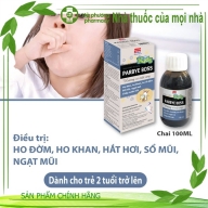 PARNYE BOSS KIDS hương mật ong ( Chlorpheniramine, Dextromethorphan HBr ) Ho đờm, ho khan, ho đêm, sổ mũi ngạt mũi.. lọ*100ml