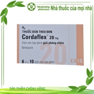 Cordaflex 20 mg ( nifedipine ) EGIS hộp*6 vỉ*10 viên