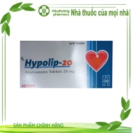 Hypolip-20 (Atorvastain Tablets 20 mg) hộp * 3 vỉ * 10 viên