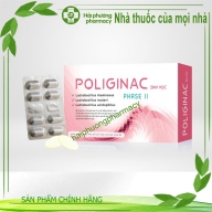 Viên đặt phụ khoa Poliginac Sinh học Phase II hộp*1 vỉ*8 viên (TDN)