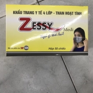 Khẩu trang y tế 4 lớp xám Zessy H*50 cái