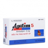 Apitim Amlodipin 5mg (3 vỉ x 10 viên/hộp)
