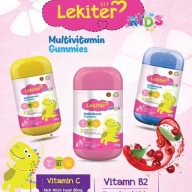 Kẹo dẻo bổ sung nutra c , vitamin b1, vitamin b6 Lekiter kids Multivitamin Gummies lọ*120 g