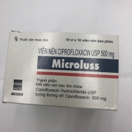 Ciprofloxacin 500mg BRAWN - Hộp 10 vỉ x 10 viên