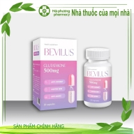 Bevilus Glutathione 500mg hộp * 1 lọ * 30 viên