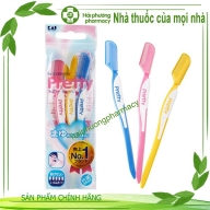 Set 3 dao cạo lông mày Pretty cán dài KAI