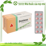 Diclofenac 75mg Hộp 10 vỉ * 10 viên