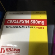 Cephalexin 500 ấn ( cefalexin) Hộp 100 viên(16)