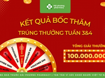 HẢI PHƯƠNG PHARMACY XIN CHÚC MỪNG CÁC KHÁCH HÀNG TRÚNG GIẢI CHƯƠNG TRÌNH " BỐC THĂM TRÚNG THƯỞNG, TRI ÂN KHÁCH HÀNG" TUẦN 3& TUẦN 4